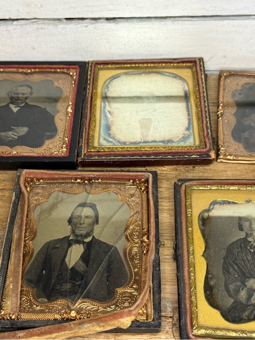 RARE Lot Of Vintage Antique Tintype Daguerreotype/ Ambrotype Photograph As Shown